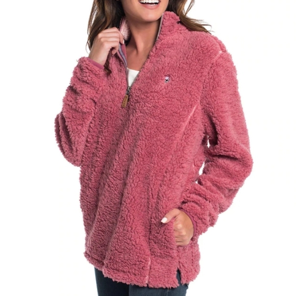 Southern Shirt 1/2 zipper pink Teddy bear sweater size M - Picture 1 of 7